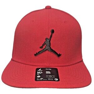 Nike Men's Air Jordan Jumpman Pro Snapback Hat Unisex Red Size M/L FD5184-687
